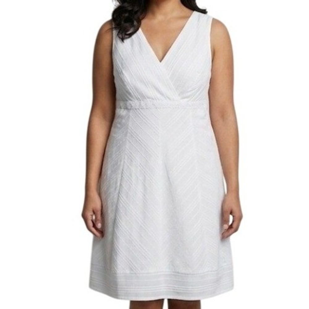 Rabbit Rabbit Rabbit Coquette Lace Trim‎ Cotton V-Neck Dress Boho Fairy White L